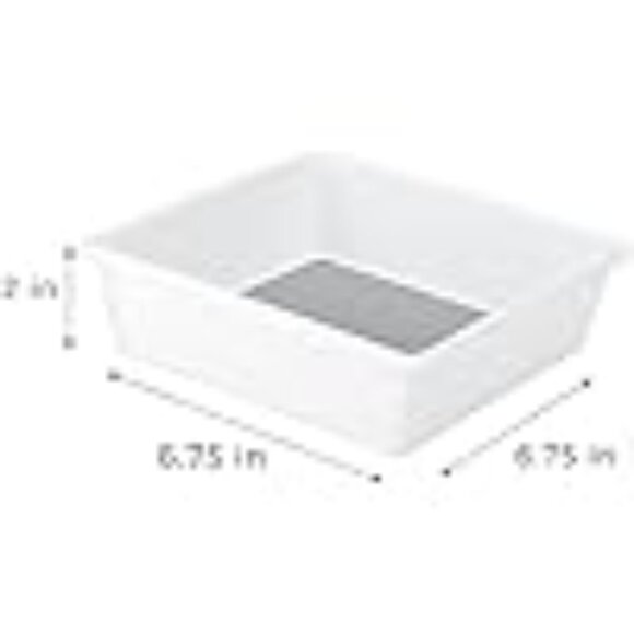 Smart Design Plastic Drawer Organizer - Set of 2 - Size 6.75 x 6.75 Inch - Picture 3 of 6